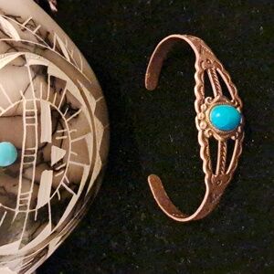 Southwest Copper/Turquoise Child Bracelet